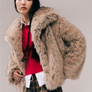 Free People Cream Teddy Jacket